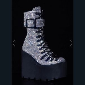 Club Exx Studded Crystal Traitor Boots